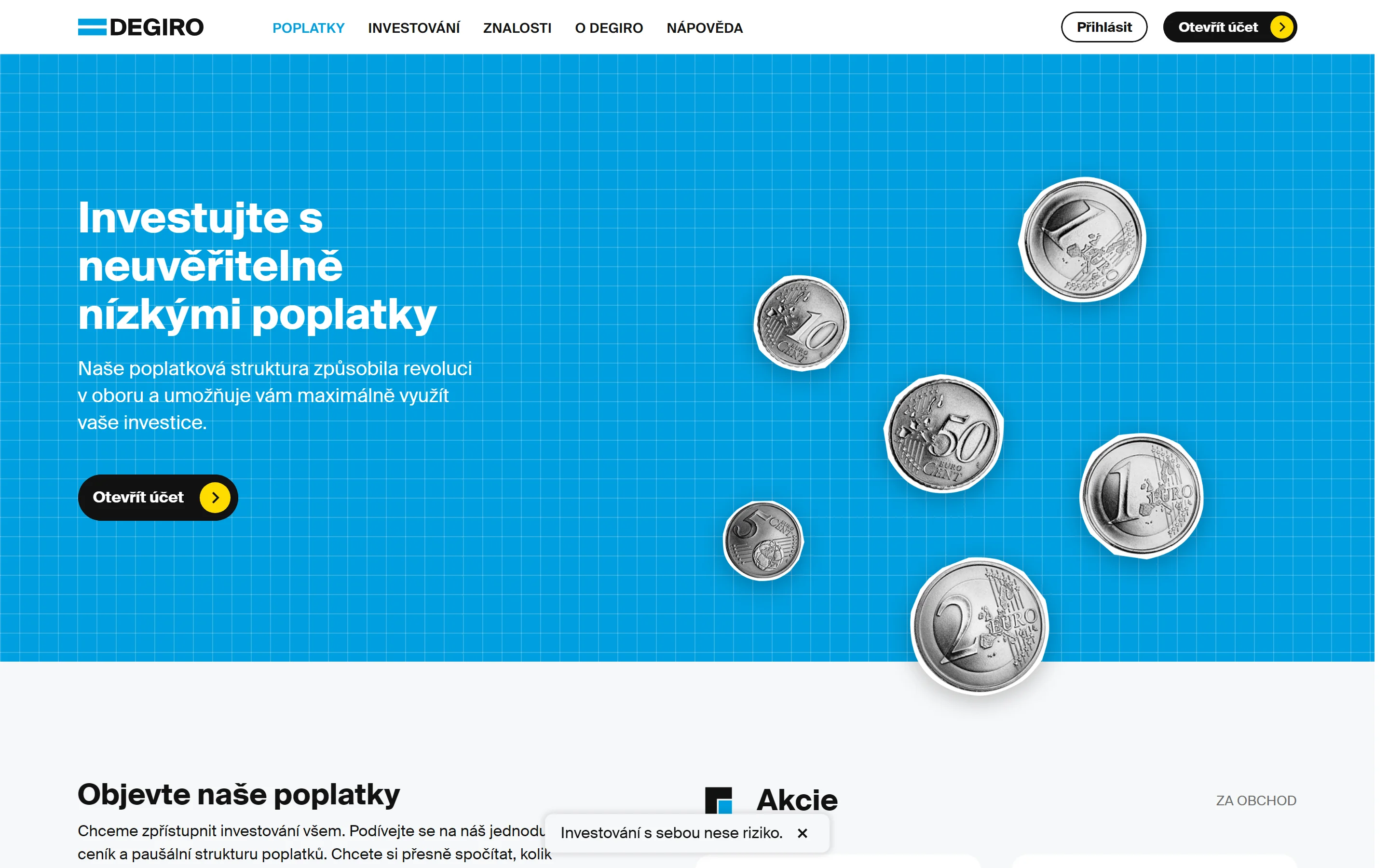 Přehled poplatků DEGIRO – nízké transakční poplatky
