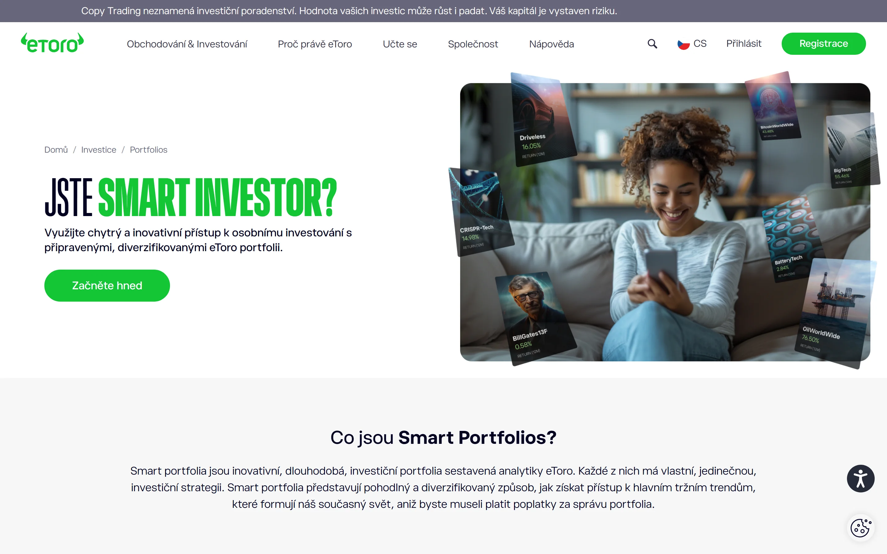 Smart Portfolios – tematické investiční balíčky eToro