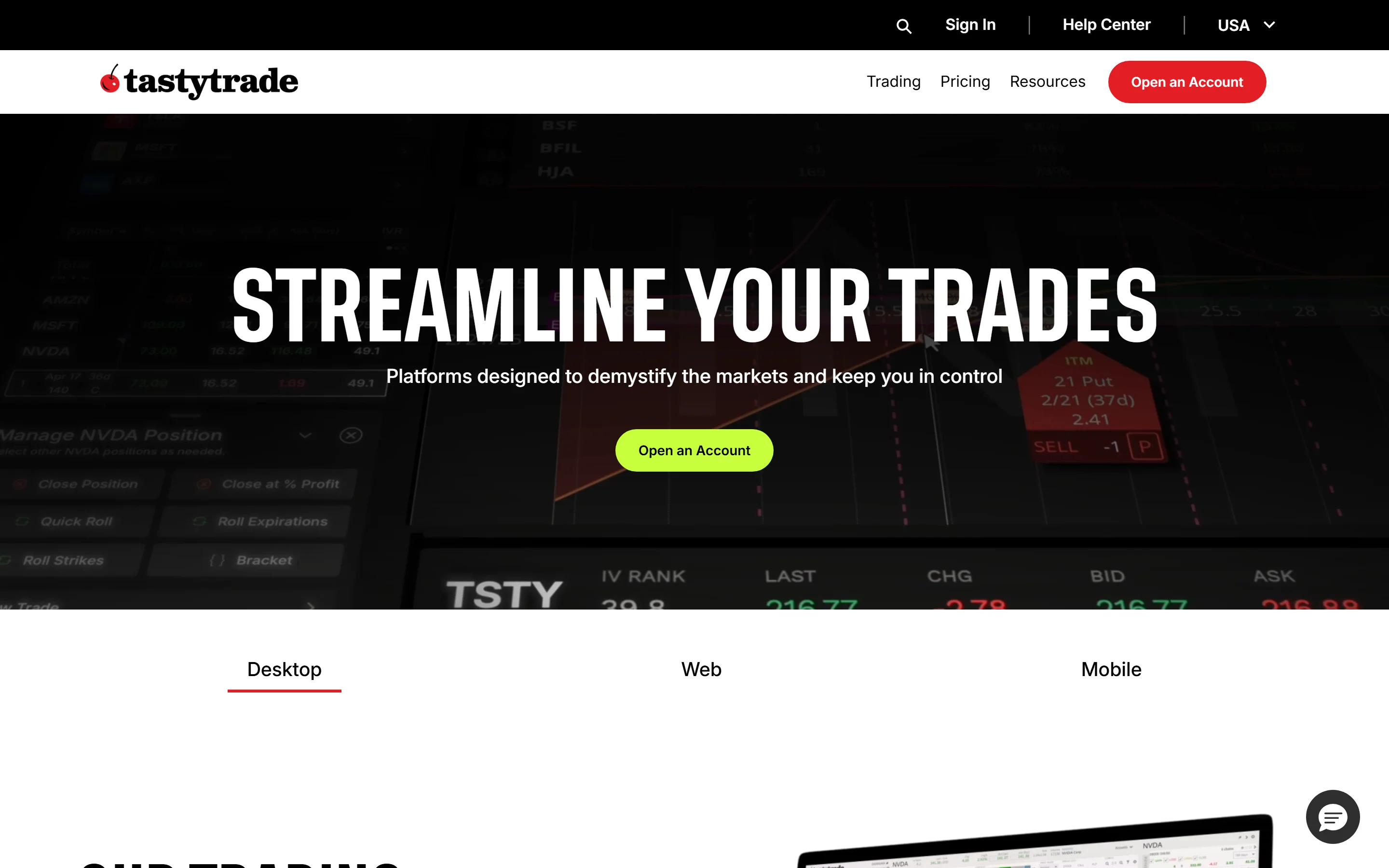 Obchodní platforma tastytrade – technologie pro opční tradery